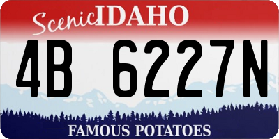 ID license plate 4B6227N