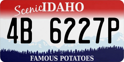 ID license plate 4B6227P
