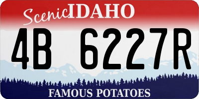 ID license plate 4B6227R