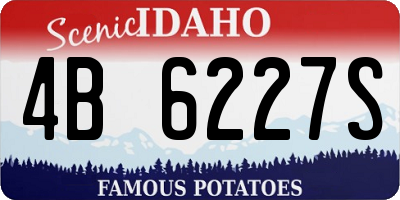 ID license plate 4B6227S