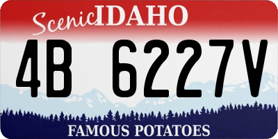 ID license plate 4B6227V