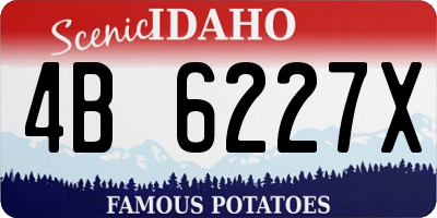 ID license plate 4B6227X