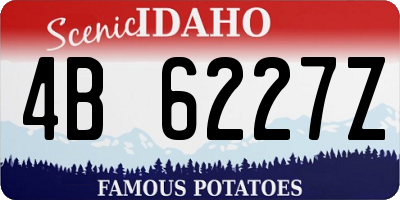 ID license plate 4B6227Z