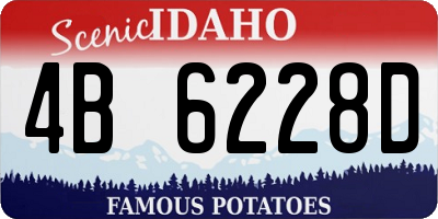 ID license plate 4B6228D