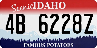 ID license plate 4B6228Z