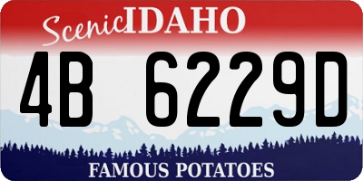 ID license plate 4B6229D