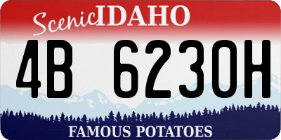 ID license plate 4B6230H