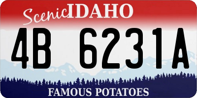 ID license plate 4B6231A