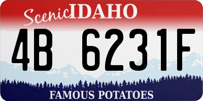 ID license plate 4B6231F
