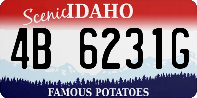 ID license plate 4B6231G