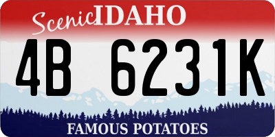 ID license plate 4B6231K