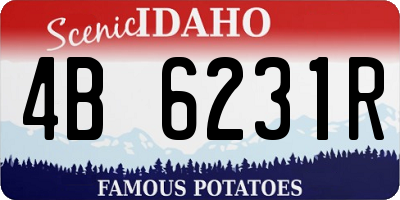 ID license plate 4B6231R