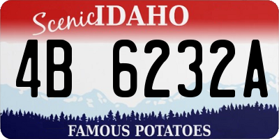 ID license plate 4B6232A