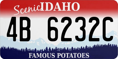 ID license plate 4B6232C