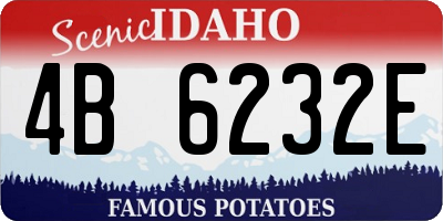 ID license plate 4B6232E