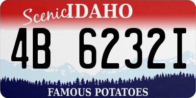 ID license plate 4B6232I