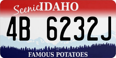 ID license plate 4B6232J