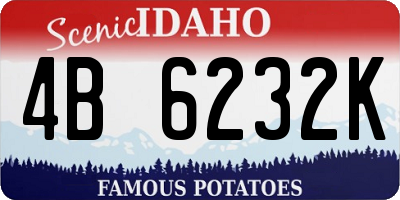 ID license plate 4B6232K