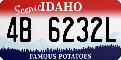 ID license plate 4B6232L