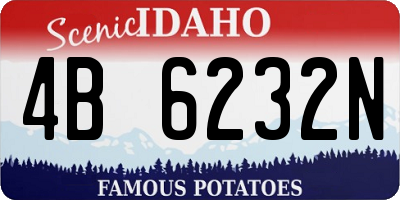 ID license plate 4B6232N