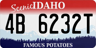ID license plate 4B6232T