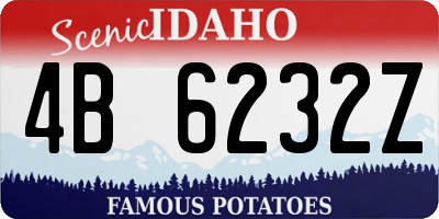 ID license plate 4B6232Z