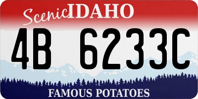 ID license plate 4B6233C