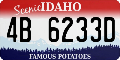 ID license plate 4B6233D