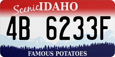 ID license plate 4B6233F