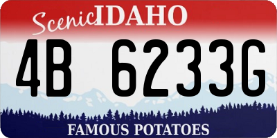 ID license plate 4B6233G