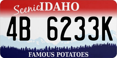 ID license plate 4B6233K