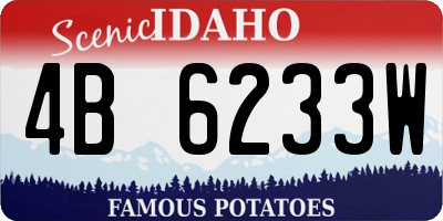 ID license plate 4B6233W