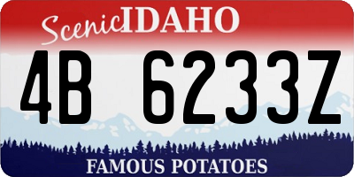 ID license plate 4B6233Z