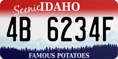 ID license plate 4B6234F
