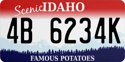 ID license plate 4B6234K