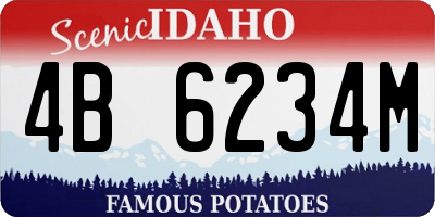 ID license plate 4B6234M