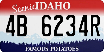 ID license plate 4B6234R