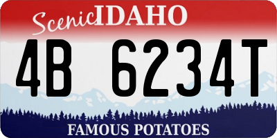 ID license plate 4B6234T
