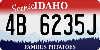 ID license plate 4B6235J