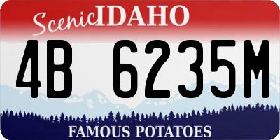 ID license plate 4B6235M