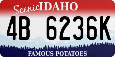 ID license plate 4B6236K