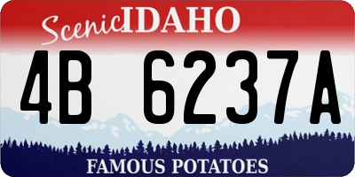 ID license plate 4B6237A