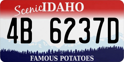 ID license plate 4B6237D