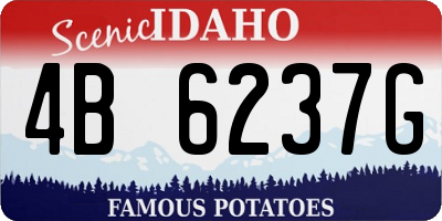 ID license plate 4B6237G