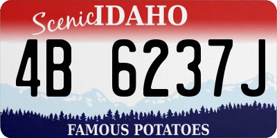 ID license plate 4B6237J