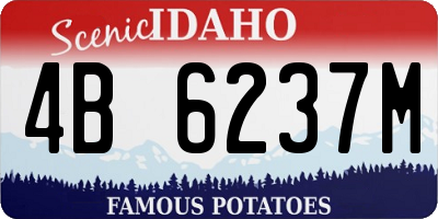 ID license plate 4B6237M