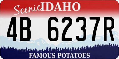 ID license plate 4B6237R