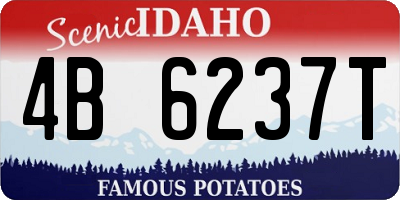 ID license plate 4B6237T