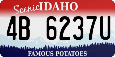 ID license plate 4B6237U