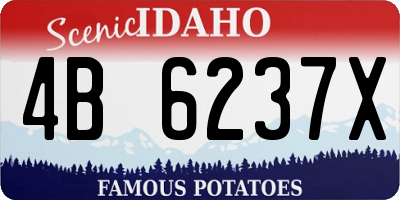 ID license plate 4B6237X